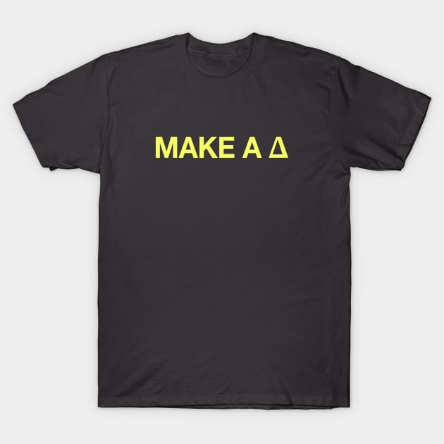 To make a Δ, be the Δ T-Shirt by codeWhisperer